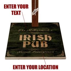 BarProducts.com Customizable Tabletop Ring Toss Game - Irish Pub