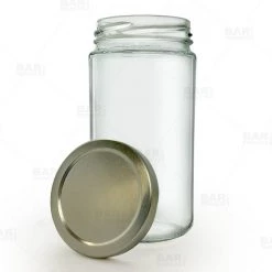BarProducts.com Tall Craft Bartending Jar W/ Gold Lid - Clear 12 Oz