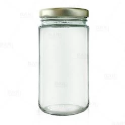 BarProducts.com Tall Craft Bartending Jar W/ Gold Lid - Clear 12 Oz