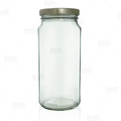 BarProducts.com Craft Bottles And Jars Tall Craft Bartending Jar W/ Gold Lid - Clear 16 Oz