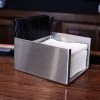 BarProducts.com BarConic® Square Stainless Steel Napkin Holder - 3.5" Tall