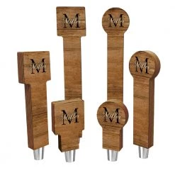 BarProducts Handcrafted SPECIAL COLLECTIONS Custom Monogram Wooden Tap Handles - Several Designs / Sizes