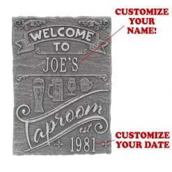 BarProducts.com CUSTOMIZABLE Cast Aluminum Plaque - Taproom Brew Pub Design