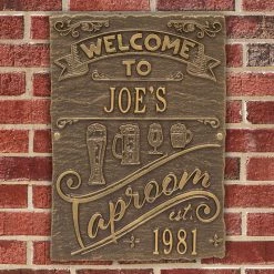 BarProducts.com CUSTOMIZABLE Cast Aluminum Plaque - Taproom Brew Pub Design