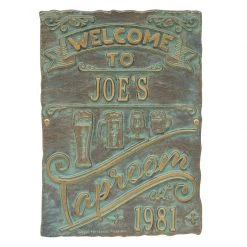 BarProducts.com CUSTOMIZABLE Cast Aluminum Plaque - Taproom Brew Pub Design