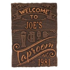 BarProducts.com CUSTOMIZABLE Cast Aluminum Plaque - Taproom Brew Pub Design
