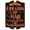 BarProducts Handcrafted Custom Tavern Shaped Wood Bar Sign - Bar Welcome