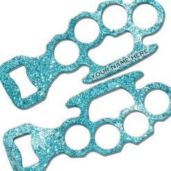 BarProducts.com ADD YOUR NAME Knuckle Buster Bottle Opener - Glitter BAR TOOLS