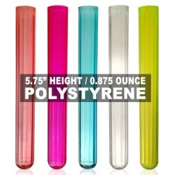 BarProducts.com Tube SHOTZ® / Test Tube Shooters - Polystyrene Crystal Cut - Pack Of 100 BAR SUPPLIES