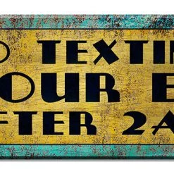 BarProducts Handcrafted No Texting Your EX Wood Plaque Kolorcoat™ Sign