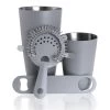 BarProducts.com 4 Piece “Textured Shadow Gray” Bar Tools Set With Speed Bottle Opener 2 BarProducts.com 4 Piece “Textured Shadow Gray” Bar Tools Set With Speed Bottle Opener