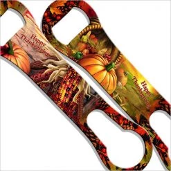 BarProducts.com V-Rod® Bottle Opener / Pour Spout Remover - Happy Thanksgiving