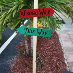 BarProducts Handcrafted Woodshop Made In The USA This Way - Wrong Way Wood Arrow Signs
