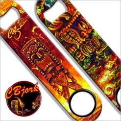 BarProducts.com Kolorcoat™ Speed Opener - Tiki Hot Heads Bartending Bottle Openers