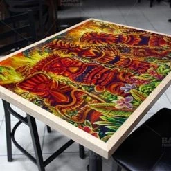 BarProducts.com Tiki Laughter 24" X 30" Wooden Table Top - Two Types Available