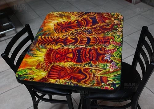 tiki-laughter-24-x-30-wooden-table-top-with-featured-artist-cbjork-bpc-500.jpg BarProducts.com Tiki Laughter 24" X 30" Wooden Table Top - Two Types Available