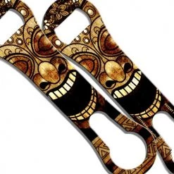 BarProducts.com V-Rod® Bottle Opener - Natural Wood Tiki Man