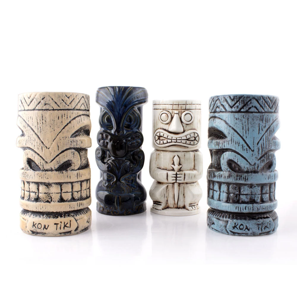 tiki-mug-pack-6.jpg BarProducts.com SPECIAL COLLECTIONS Tiki Mugs Drinkware Package 6 - Set Of 4