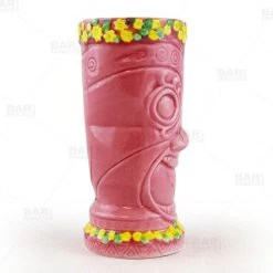 BarProducts.com BAR SUPPLIES BarConic® Tiki Drinkware - Pink Flower Goddess - 12 Ounce
