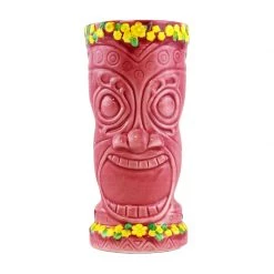 BarProducts.com BAR SUPPLIES BarConic® Tiki Drinkware - Pink Flower Goddess - 12 Ounce