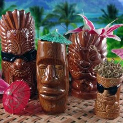 BarProducts.com Tiki Mugs Drinkware Package 1 - Set Of 4 Bar Sets & Package Specials