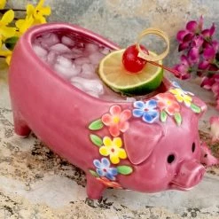 BarProducts.com BAR SUPPLIES BarConic® Tiki Drinkware - Pink Piggy