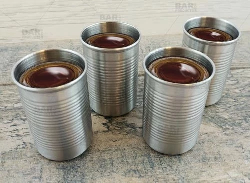 tin-can-shot-cup-4-pack-bpc-1.jpg BarProducts.com Tin Can Shots - 2 Oz - Unique Shots - Pack Of 4 Drinkware