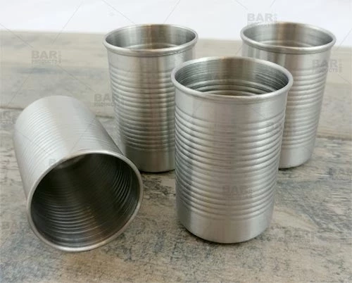 tin-can-shot-cup-4-pack-bpc-2.jpg BarProducts.com Tin Can Shots - 2 Oz - Unique Shots - Pack Of 4 Drinkware