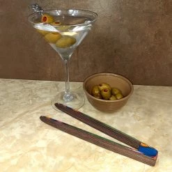 BarProducts.com Bamboo Rainbow Tongs 9"