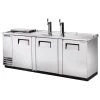 BarProducts.com True® Dual Solid Swing Door, Club Top, Stainless Steel Direct Draw Beer Dispenser For 4 Barrels BAR EQUIPMENT