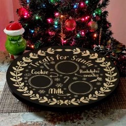 BarProducts.com Treats For Santa Christmas Themed Lazy Susan - Size Options