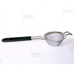 BarProducts.com Fine Mesh Strainer With Rim Rest And Comfort Grip - 4 Inch BAR TOOLS
