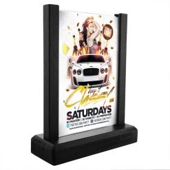 BarProducts Handcrafted Black Wooden Table Stand For Flyers, Menus And Events – 6.75” X 4.5” Double Sided View Woodshop Made In The USA 5 BarProducts Handcrafted Black Wooden Table Stand For Flyers, Menus And Events – 6.75” X 4.5” Double Sided View Woodshop Made In The USA