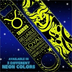 BarProducts.com Kolorcoat™ NEON Zodiac Speed Bottle Opener - TAURUS