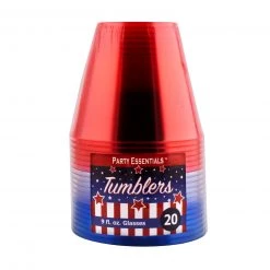 BarProducts.com Red, Clear, And Blue Tumblers - 20ct. - 9 Ounce SPECIAL COLLECTIONS