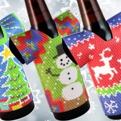 BarProducts.com T-Shirt Style Bottle Cooler - Ugly Christmas Sweater