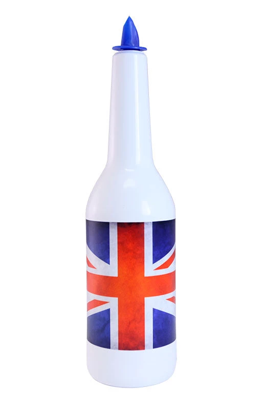 uk-flag-flair-bottle-750ml.jpg BarProducts.com BAR TOOLS Kolorcoat™ Flair Bottle - United Kingdom Flag Design - 750ml