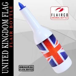 BarProducts.com BAR TOOLS Kolorcoat™ Flair Bottle - United Kingdom Flag Design - 750ml