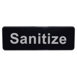 BarProducts.com "Sanitize" Sign - 9" X 3" Cleaning / Hospitality Supplies