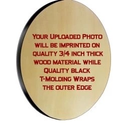 BarProducts.com UPLOAD YOUR PHOTO - Personalized Wooden Clock - Several Options