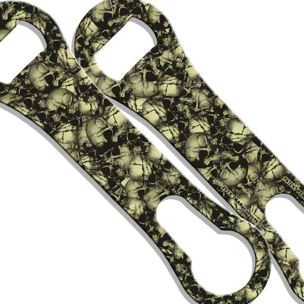 v-rod-barbed-wire-skulls-web.jpg BarProducts.com V-Rod® Bottle Opener - Barbed Wire Skulls Bartending Bottle Openers