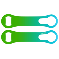BarProducts.com Custom Bottle Openers Kolorcoat™ V-Rod® Opener - Gradient Green To Blue