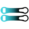 BarProducts.com Custom Bottle Openers Kolorcoat™ V-Rod® Opener - Gradient Blue To Black