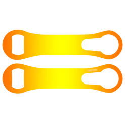 BarProducts.com Kolorcoat™ V-Rod® Opener - Orange To Yellow To Orange Custom Bottle Openers