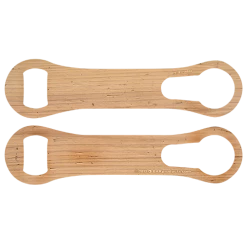 BarProducts.com Kolorcoat™ V-Rod® Opener - Wood Custom Bottle Openers