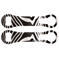 BarProducts.com Kolorcoat™ V-Rod® Opener - Zebra Custom Bottle Openers