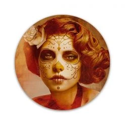 BarProducts.com Vendimilla Belleza Round Wooden Table Top - Two Sizes Available Featured Artists