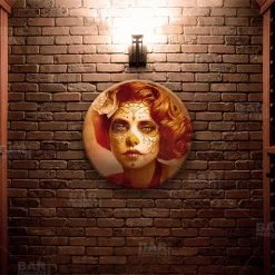 BarProducts.com Vendimilla Belleza Round Wooden Table Top - Two Sizes Available Featured Artists