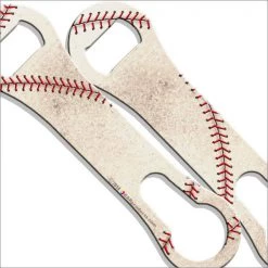 BarProducts.com Kolorcoat™ V-Rod® Bottle Opener - Vintage Baseball