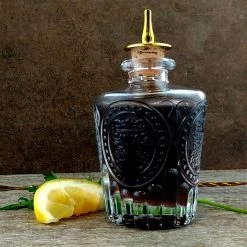 BarProducts.com Master Mixology BarConic® Antique Bitters Bottle W/ Gold Plated Dasher Cork - 4 Oz